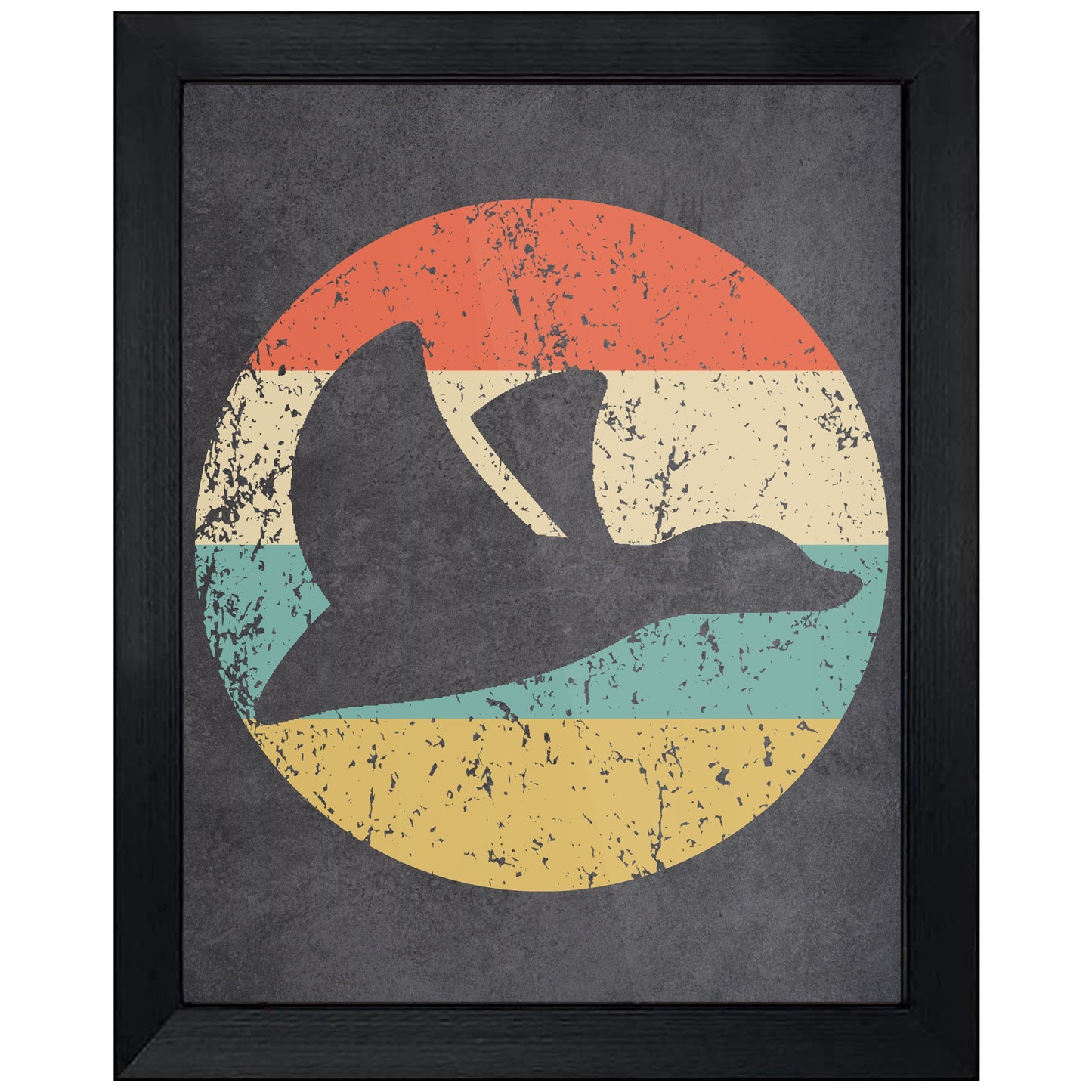 Duck Hunting Icon Retro 8"x10" Wall Art Print