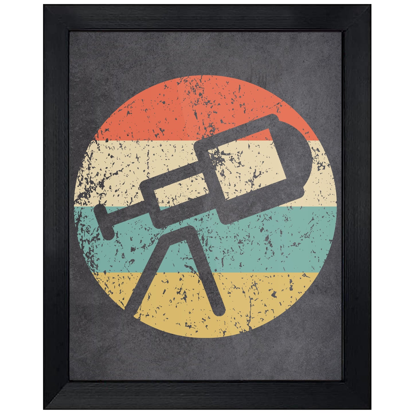 Telescope Astronomy Space Science Icon Retro 8"x10" Wall Art Print