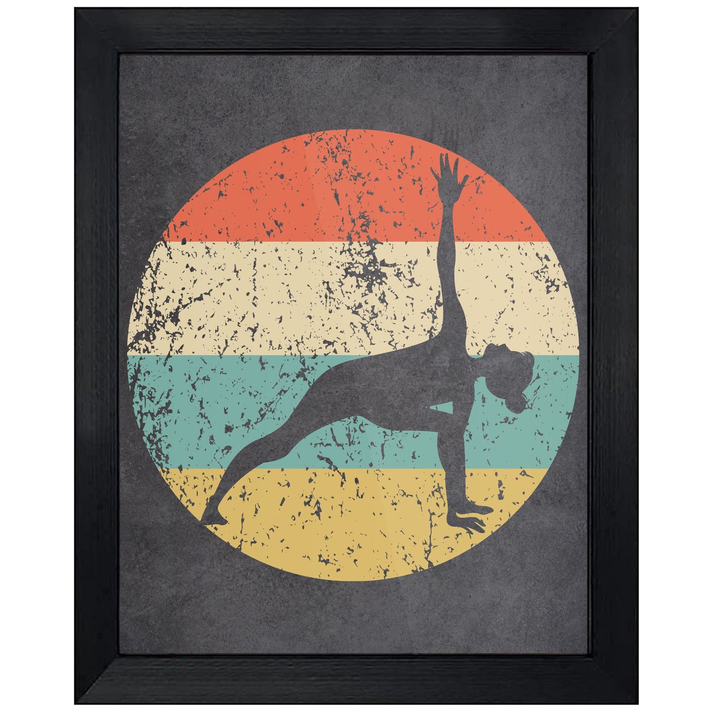 Yoga Pose Icon Retro 8"x10" Wall Art Print