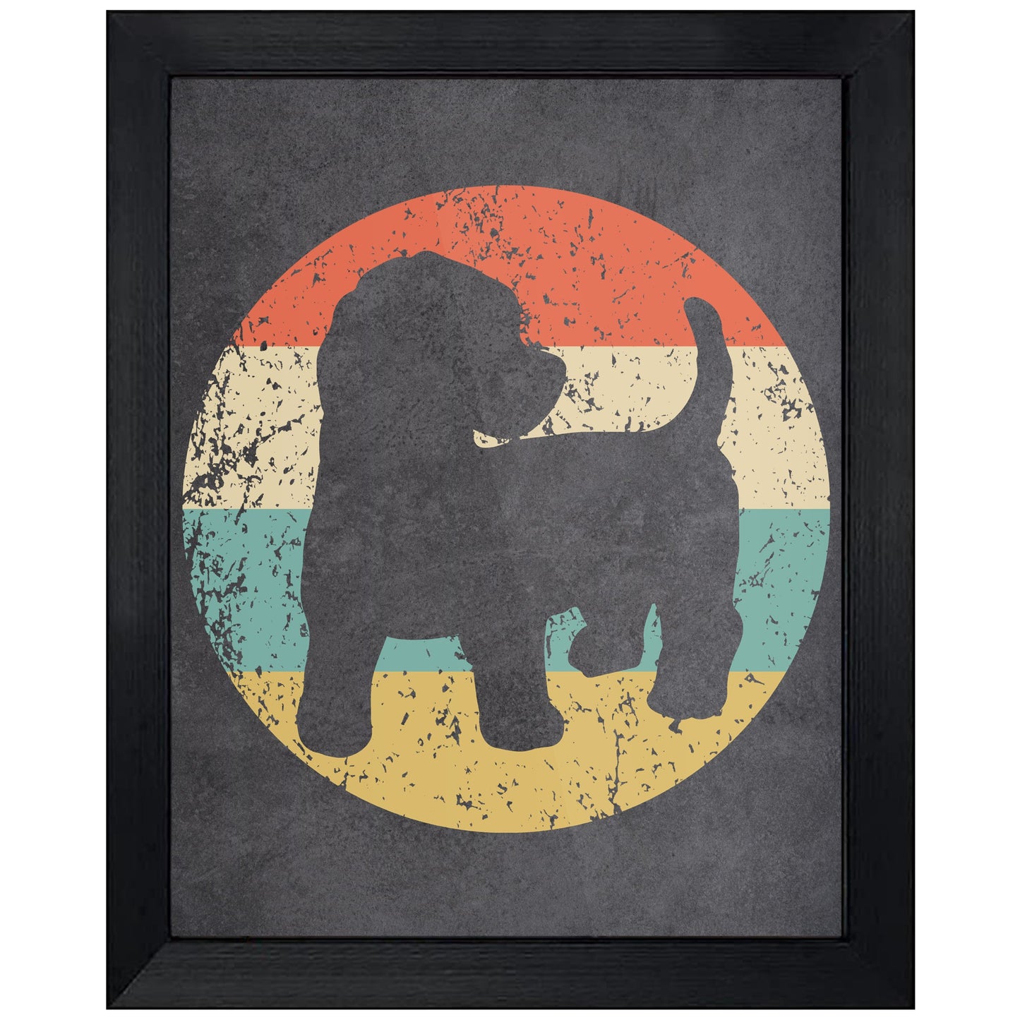 Cockapoo Dog Icon Retro 8"x10" Wall Art Print
