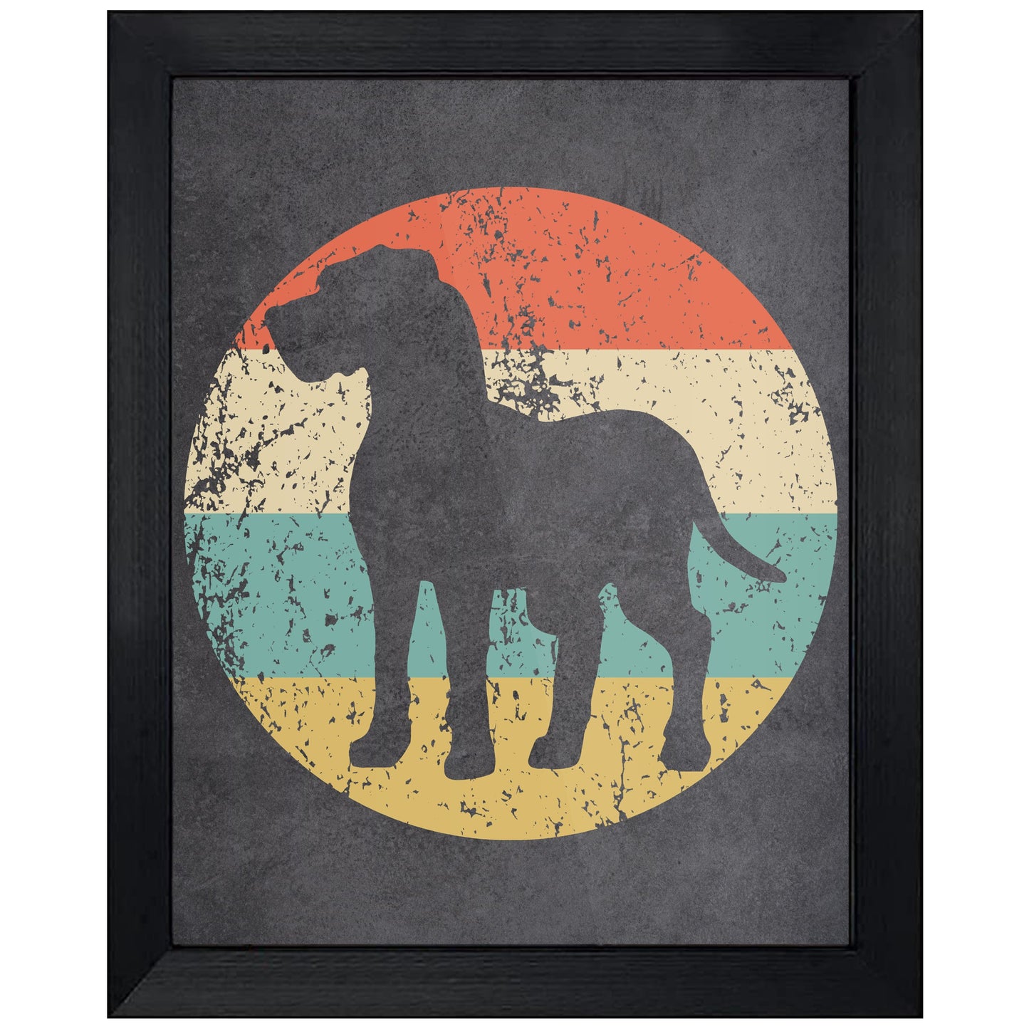 Great Dane Dog Icon Retro 8"x10" Wall Art Print