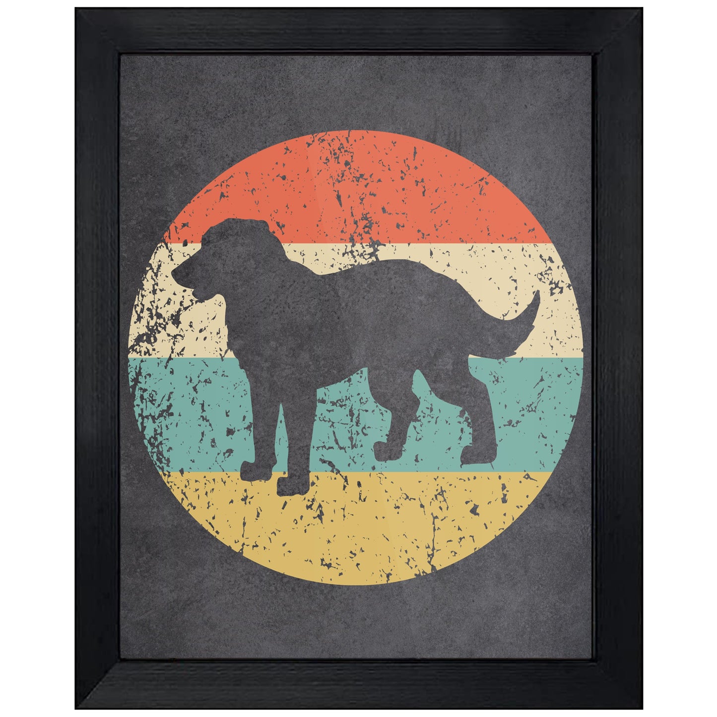 Chesapeake Bay Retriever Dog Icon Retro 8"x10" Wall Art Print