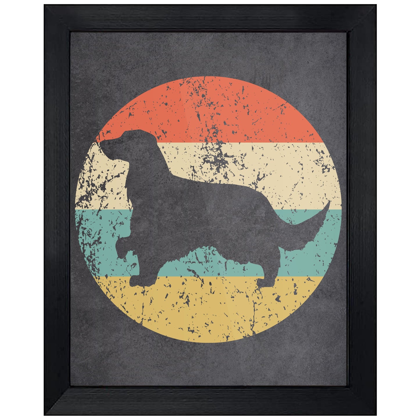 Gordon Setter Dog Icon Retro 8"x10" Wall Art Print