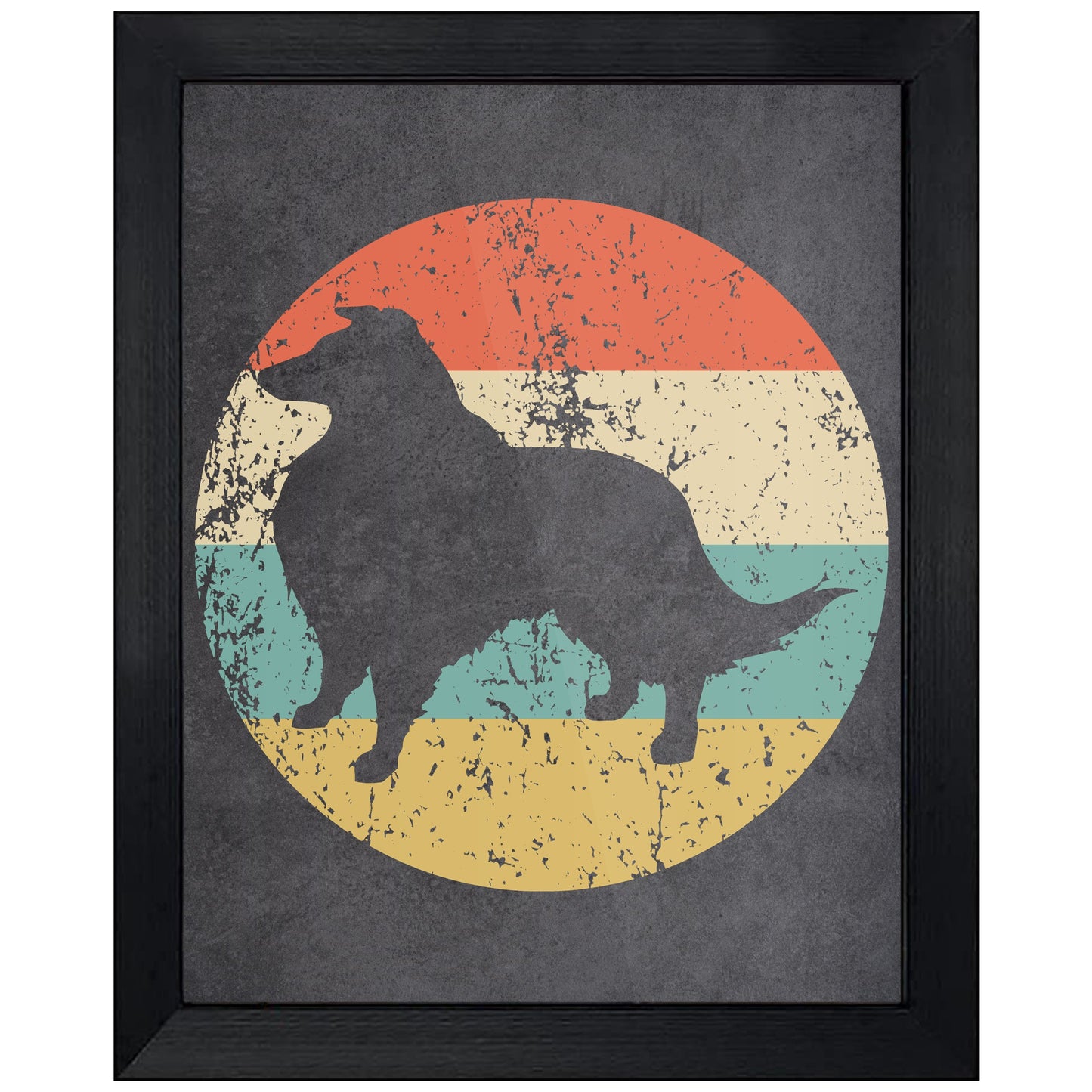 Shetland Sheepdog Dog Icon Retro 8"x10" Wall Art Print
