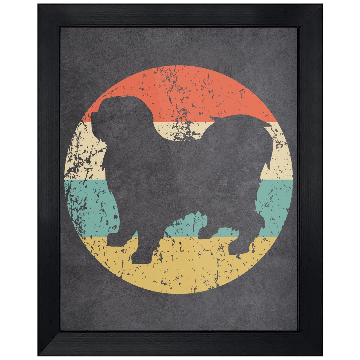 Tibetan Terrier Dog Icon Retro 8"x10" Wall Art Print