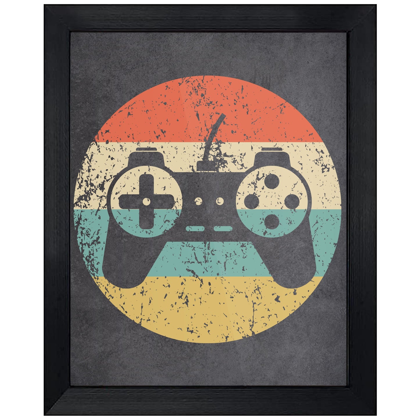 Video Games Controller Icon Retro 8"x10" Wall Art Print