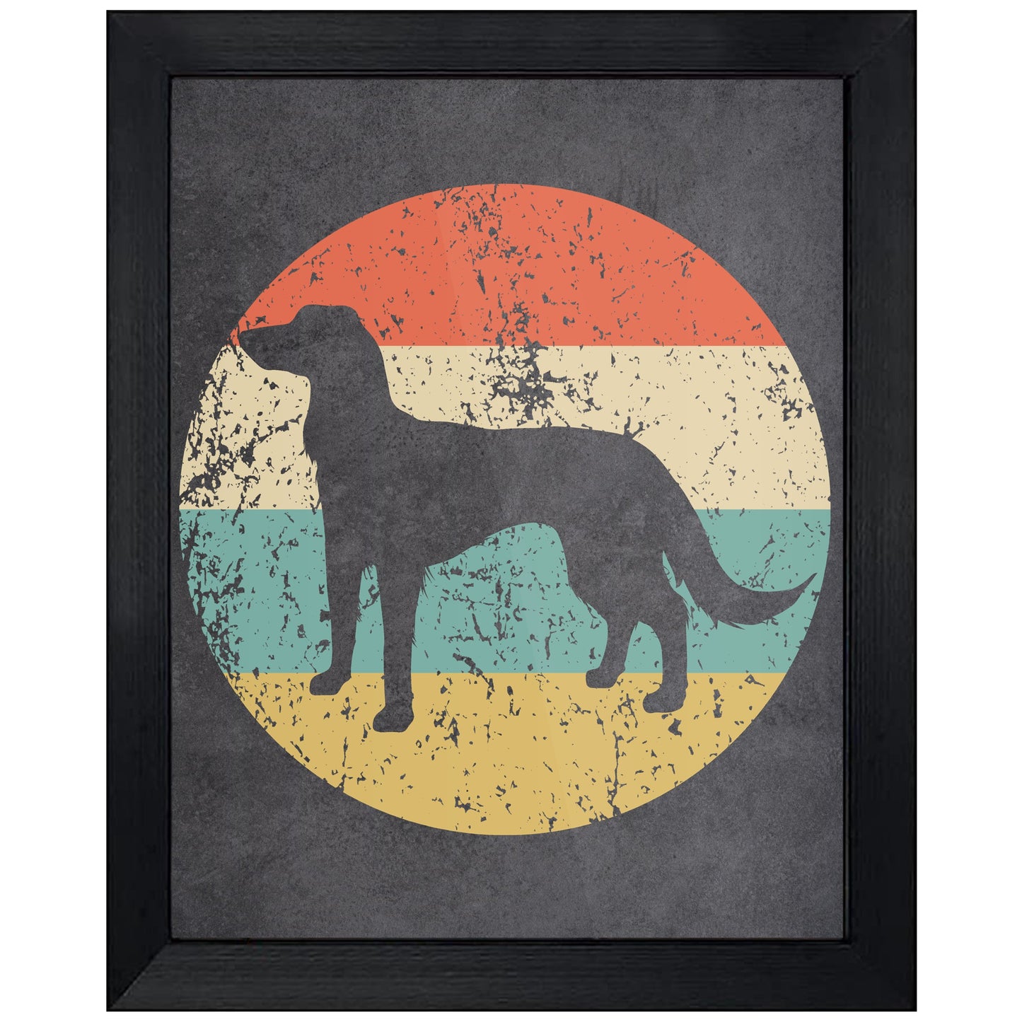 Saluki Dog Icon Retro 8"x10" Wall Art Print