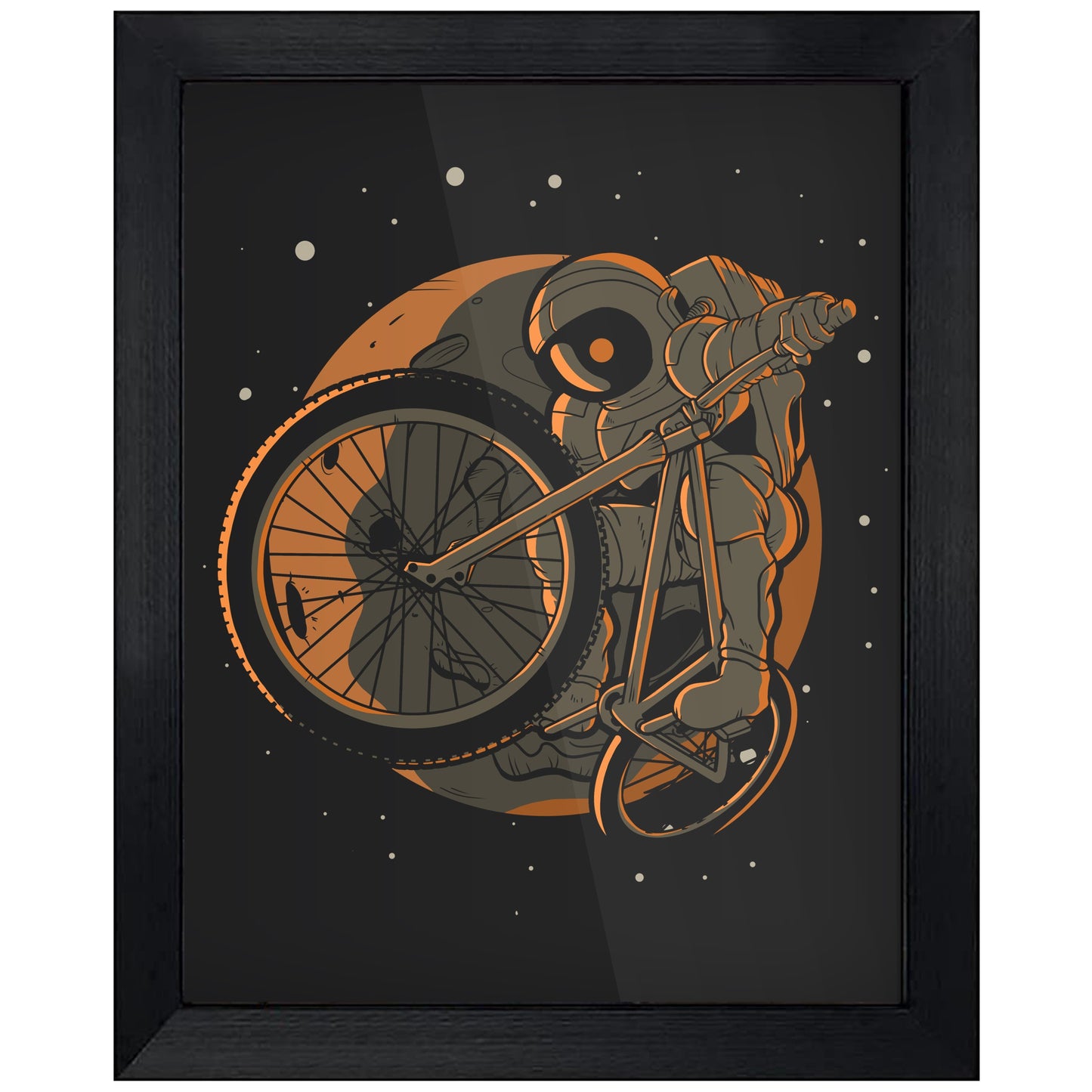BMX Astronaut Outer Space Spaceman 8"x10" Wall Art Print