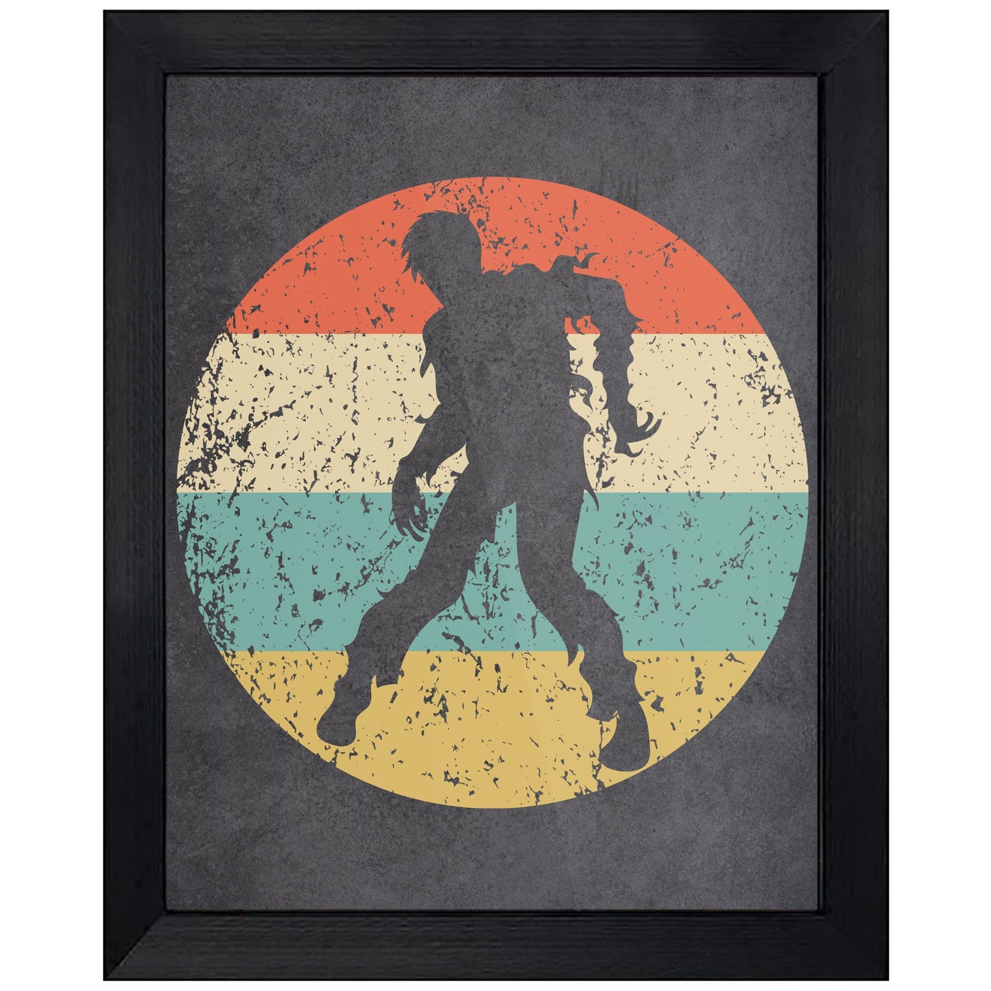 Zombie Monster Halloween Icon Retro 8"x10" Wall Art Print