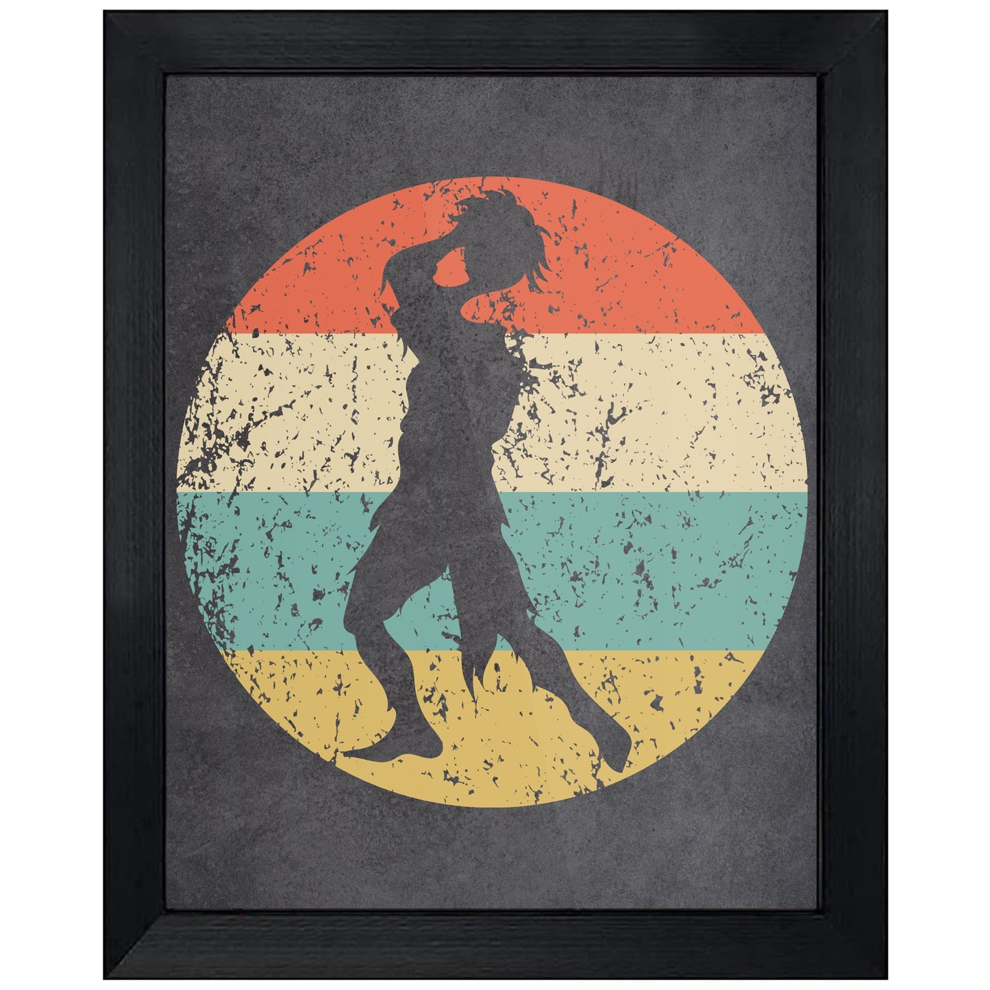 Headless Zombie Monster Halloween Icon Retro 8"x10" Wall Art Print