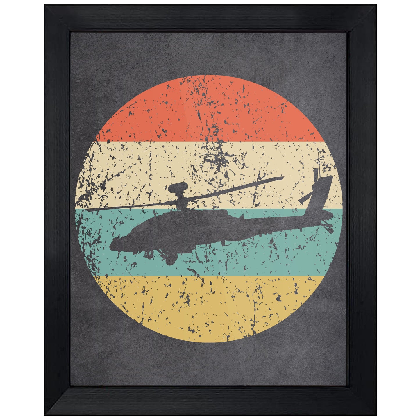 Chinook Helicopter Military Icon Retro 8"x10" Wall Art Print