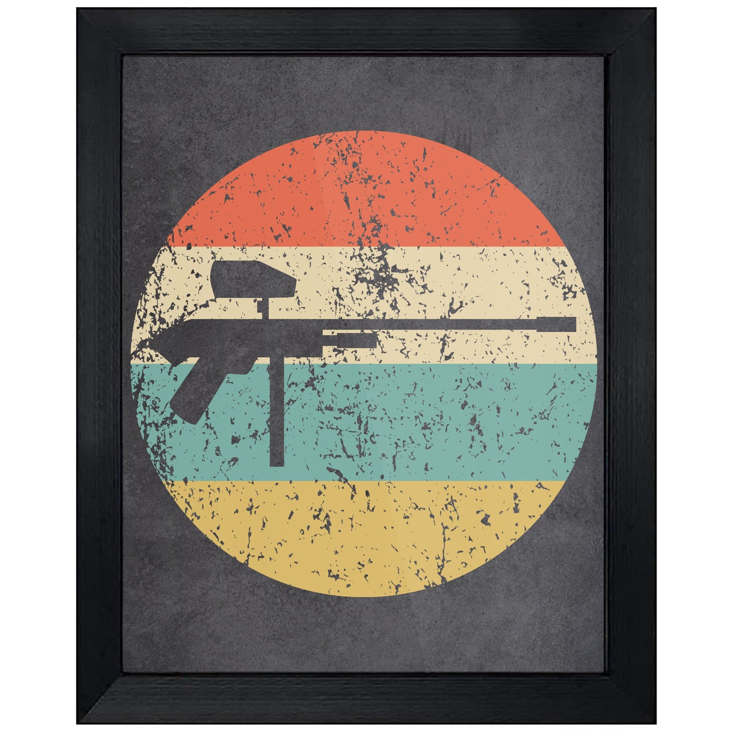 Paintball Gun Icon Retro 8"x10" Wall Art Print