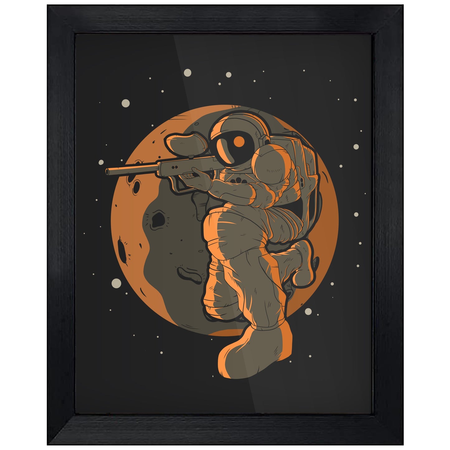 Paintball Astronaut Outer Space Spaceman 8"x10" Wall Art Print