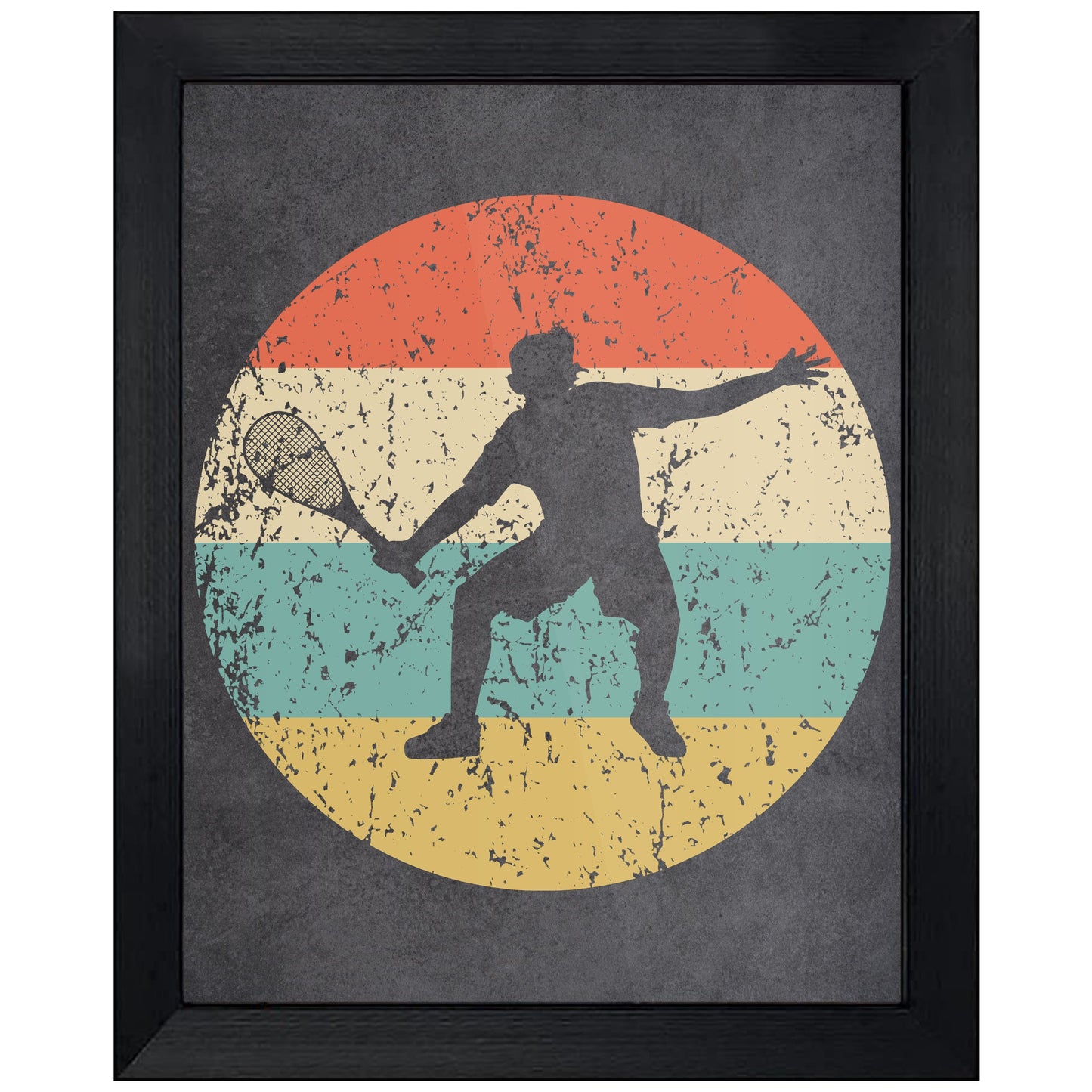 Racquetball Player Sports Icon Retro 8"x10" Wall Art Print