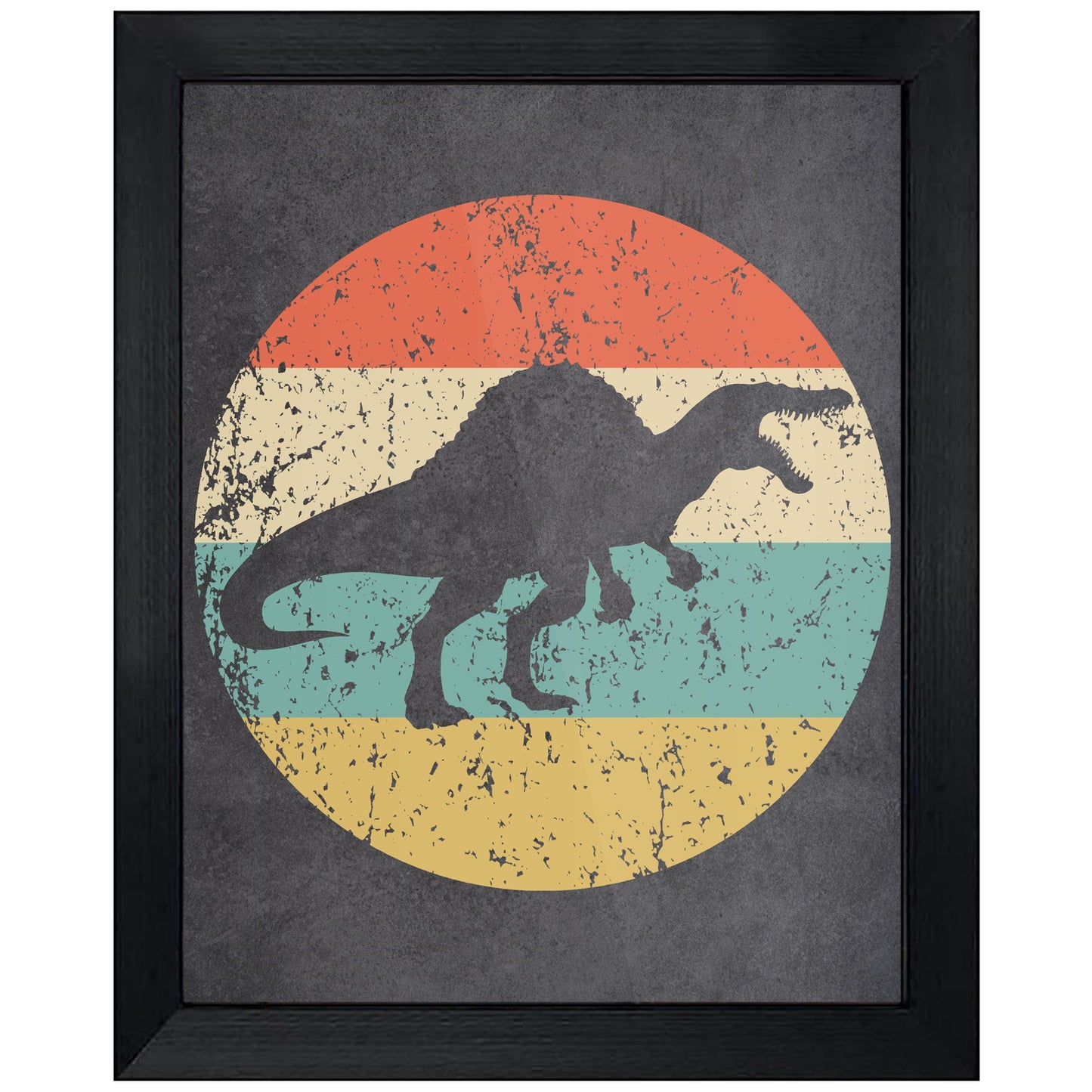 Spinosaurus Dinosaur Icon Retro 8"x10" Wall Art Print