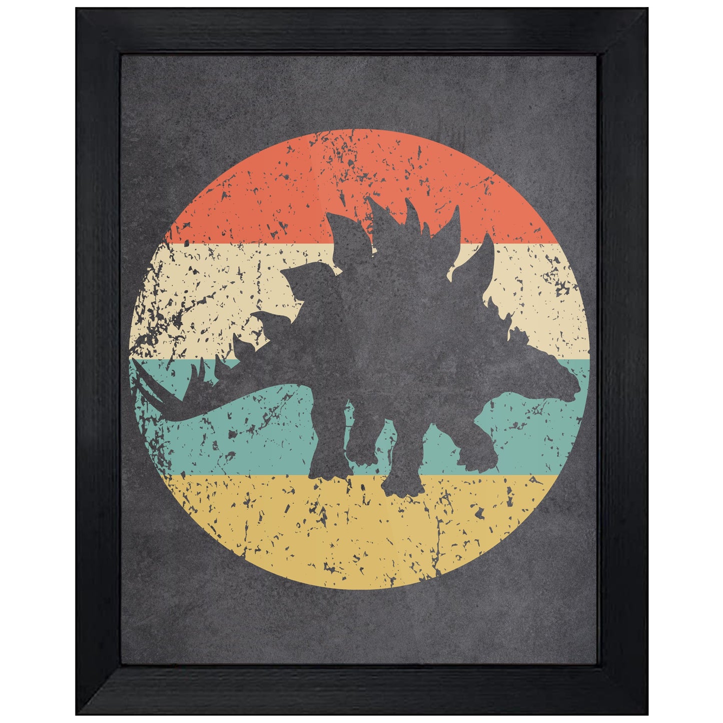 Stegosaurus Dinosaur Icon Retro 8"x10" Wall Art Print