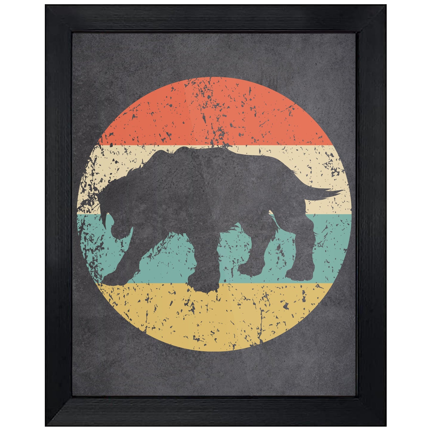 Saber-Toothed Tiger Smilodon Animal Icon Retro 8"x10" Wall Art Print