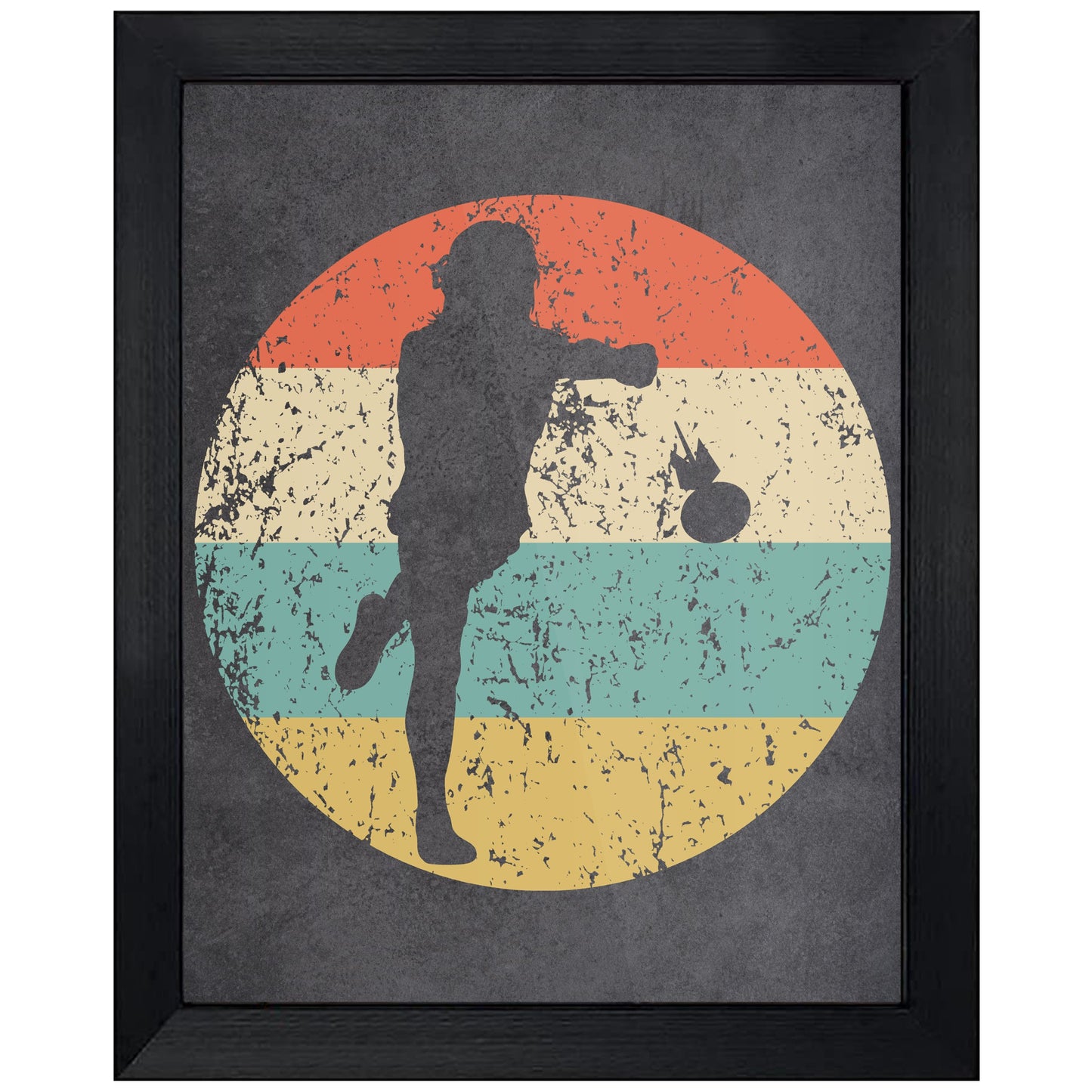 Lawn Darts Player Icon Retro 8"x10" Wall Art Print
