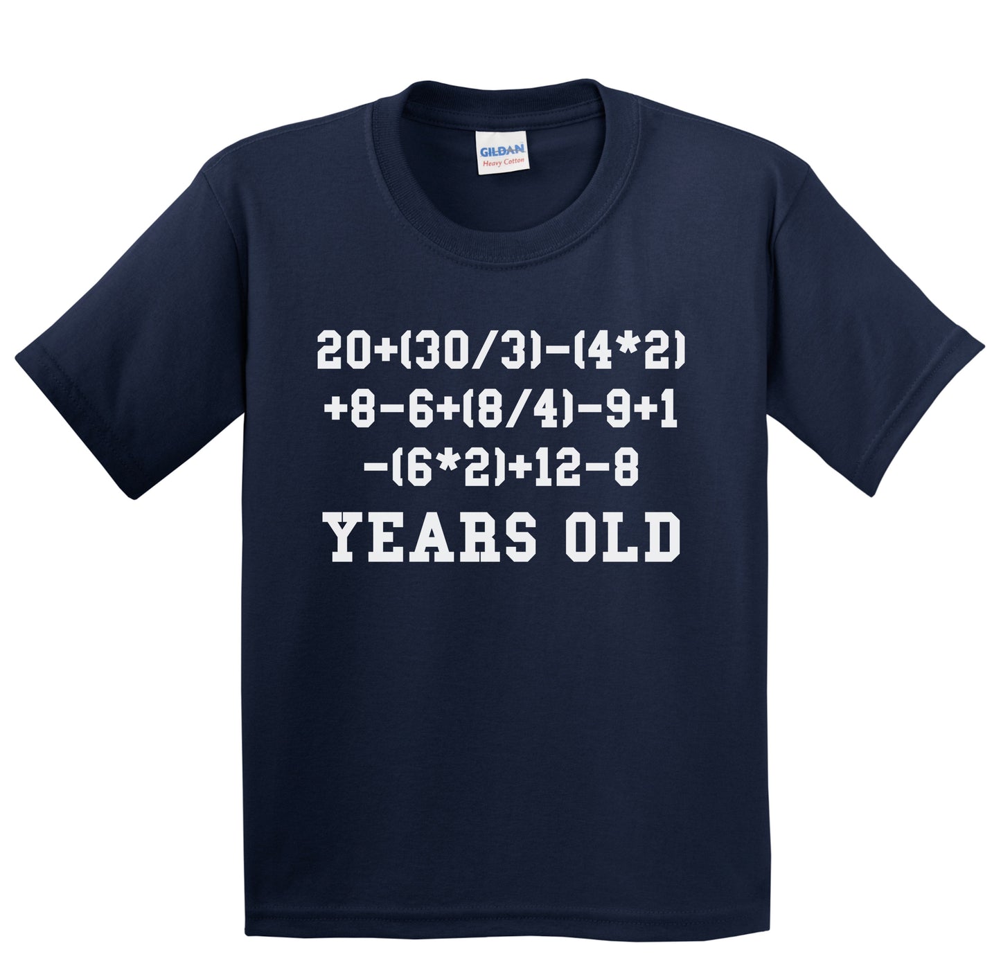 10 Years Old Algebra Math Equation Funny 10th Birthday Youth T-Shirt