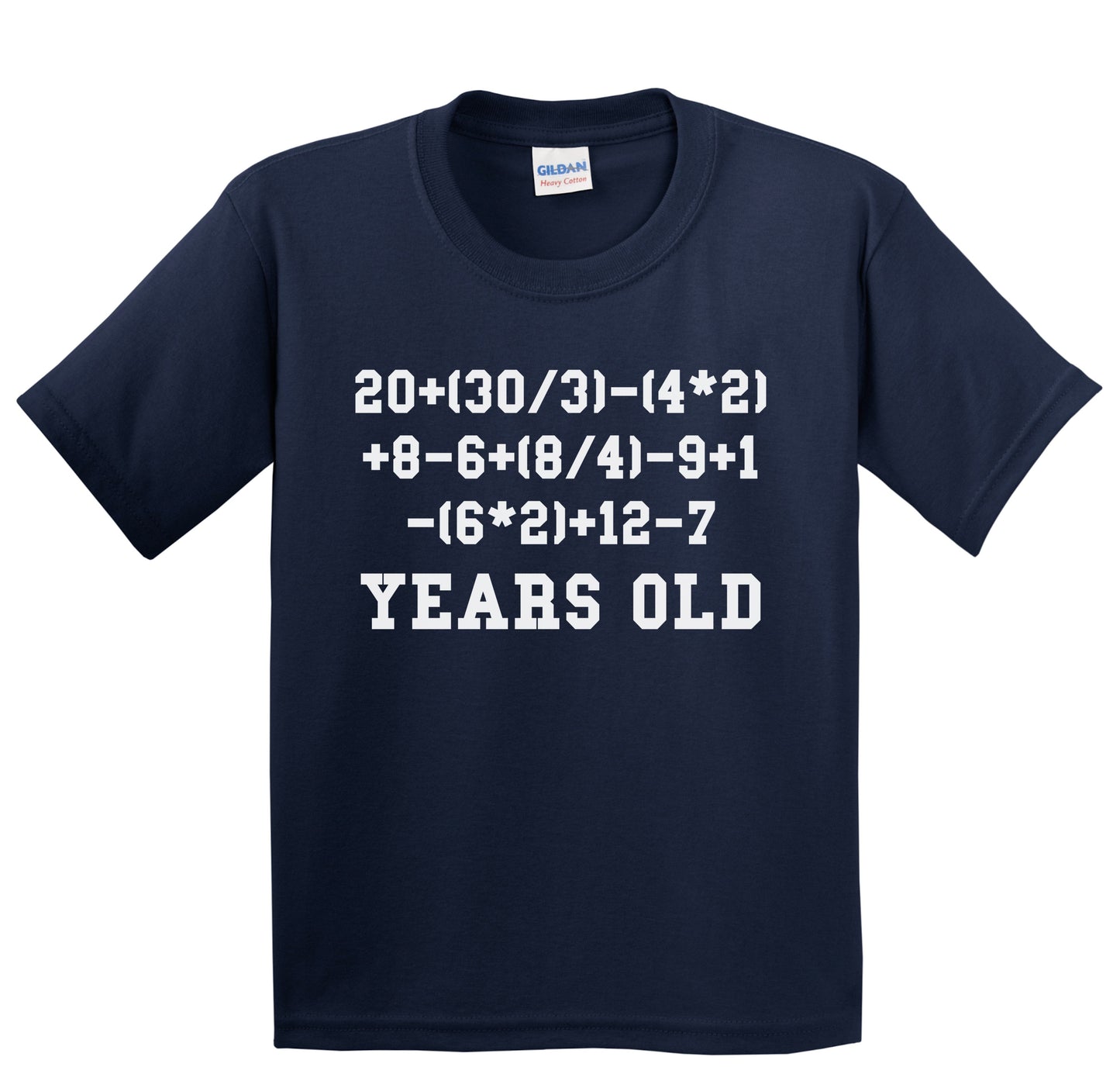 11 Years Old Algebra Math Equation Funny 11th Birthday Youth T-Shirt