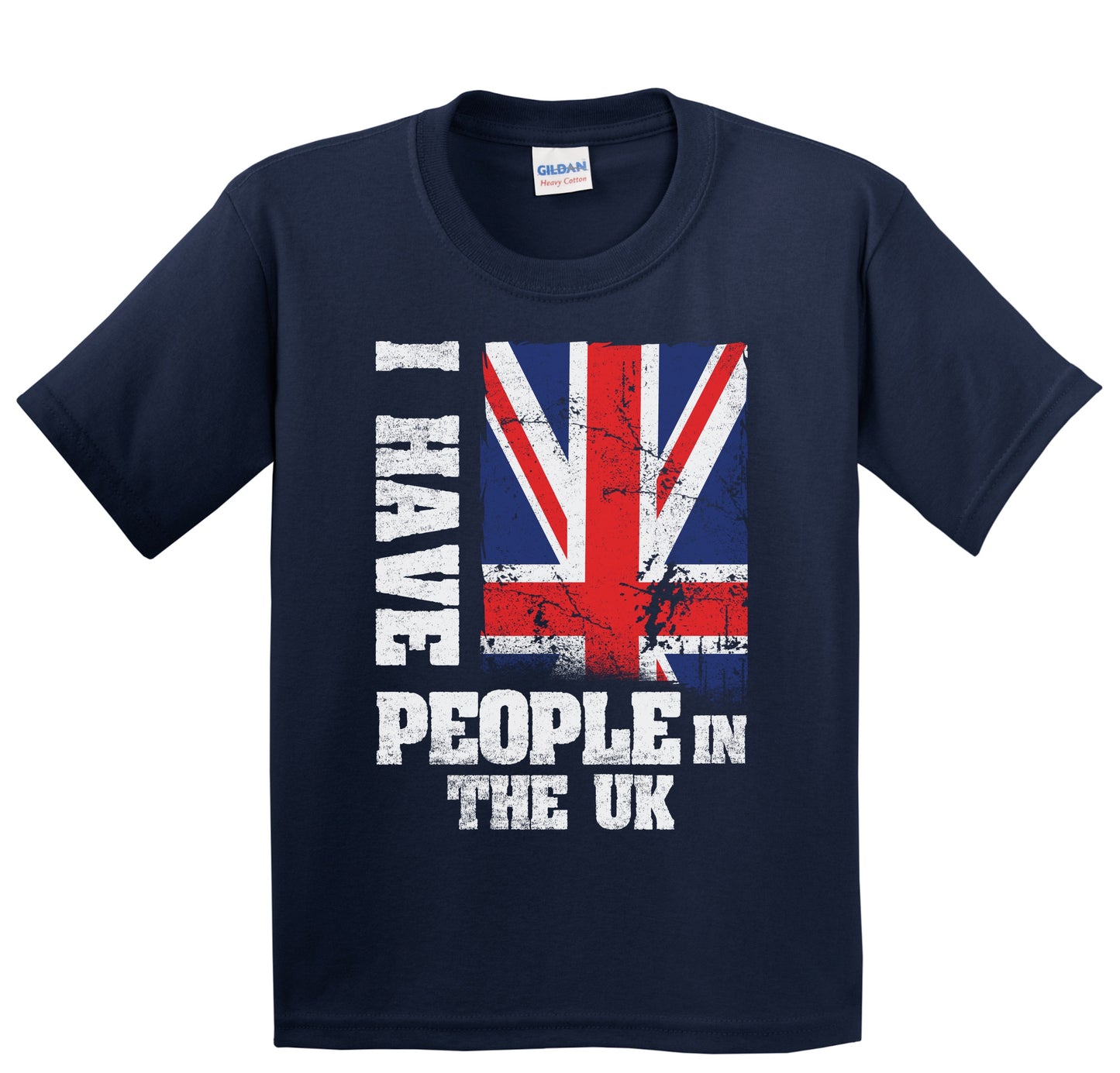 I Have People In the UK British Flag Youth T-Shirt