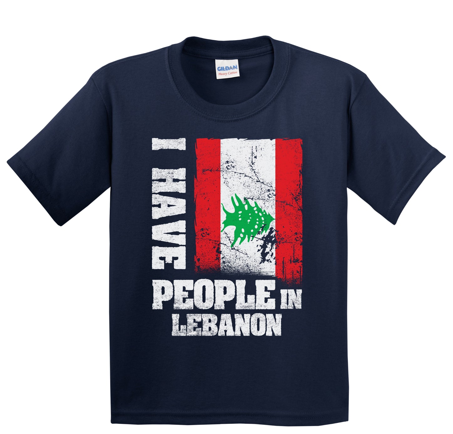I Have People In Lebanon Lebanese Flag Youth T-Shirt