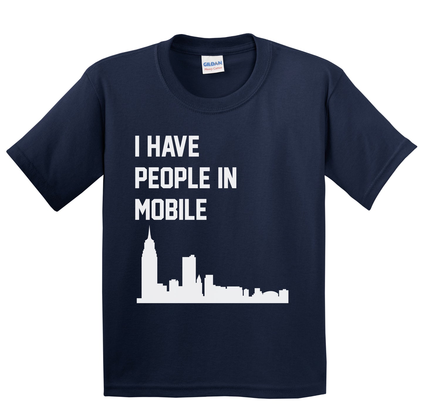 I Have People In Mobile Alabama Skyline Youth T-Shirt