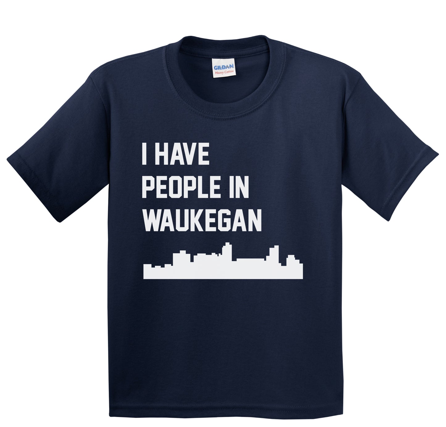 I Have People In Waukegan Illinois Skyline Youth T-Shirt