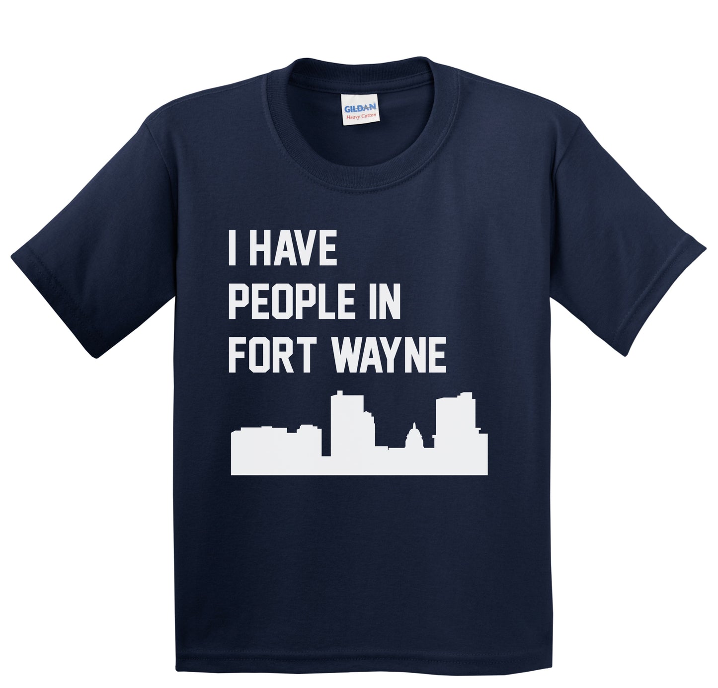I Have People In Fort Wayne Indiana Skyline Youth T-Shirt