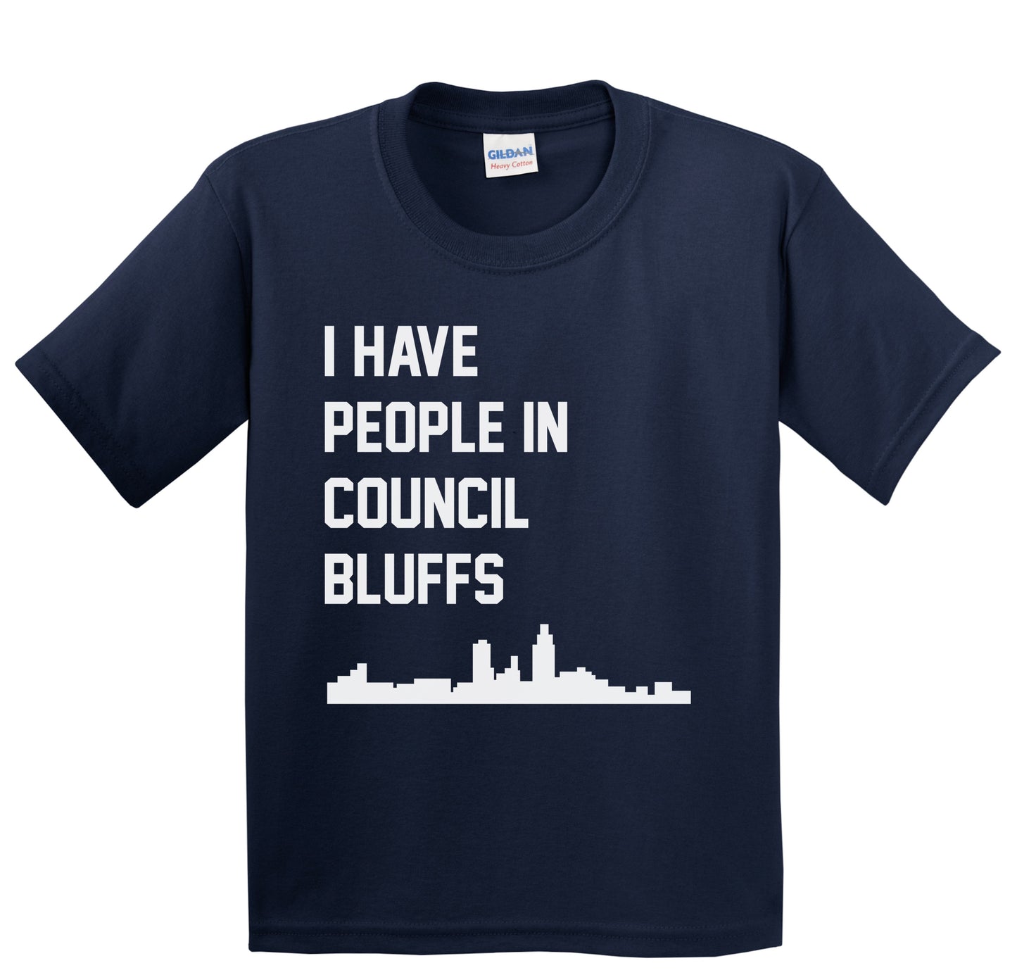 I Have People In Council Bluffs Iowa Skyline Youth T-Shirt