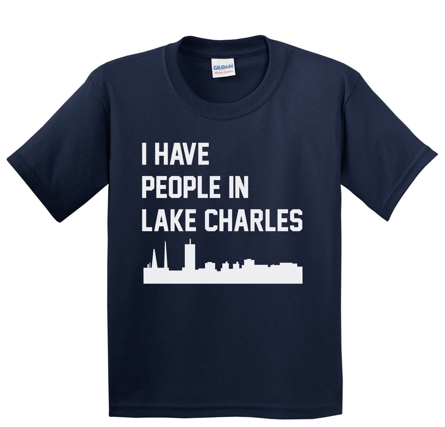 I Have People In Lake Charles Louisiana Skyline Youth T-Shirt