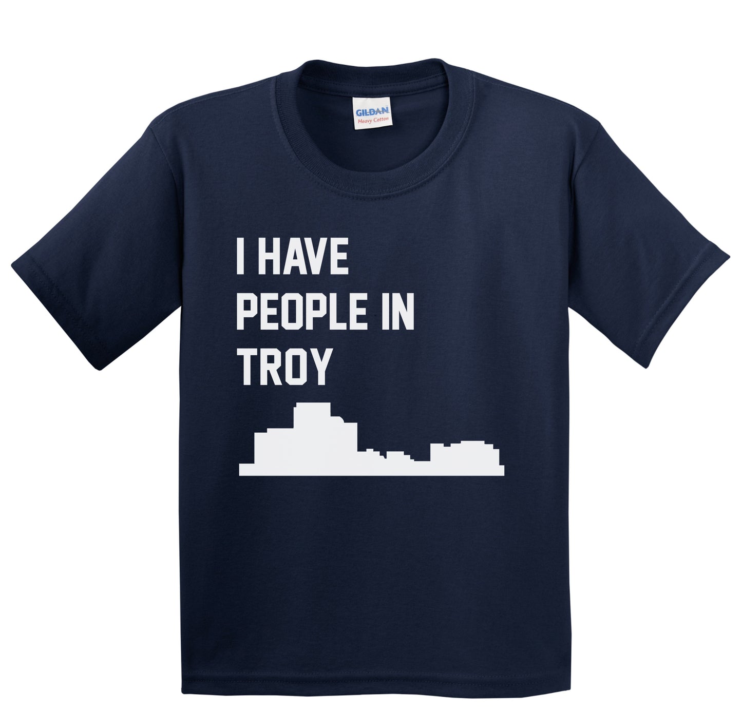 I Have People In Troy Michigan Skyline Youth T-Shirt