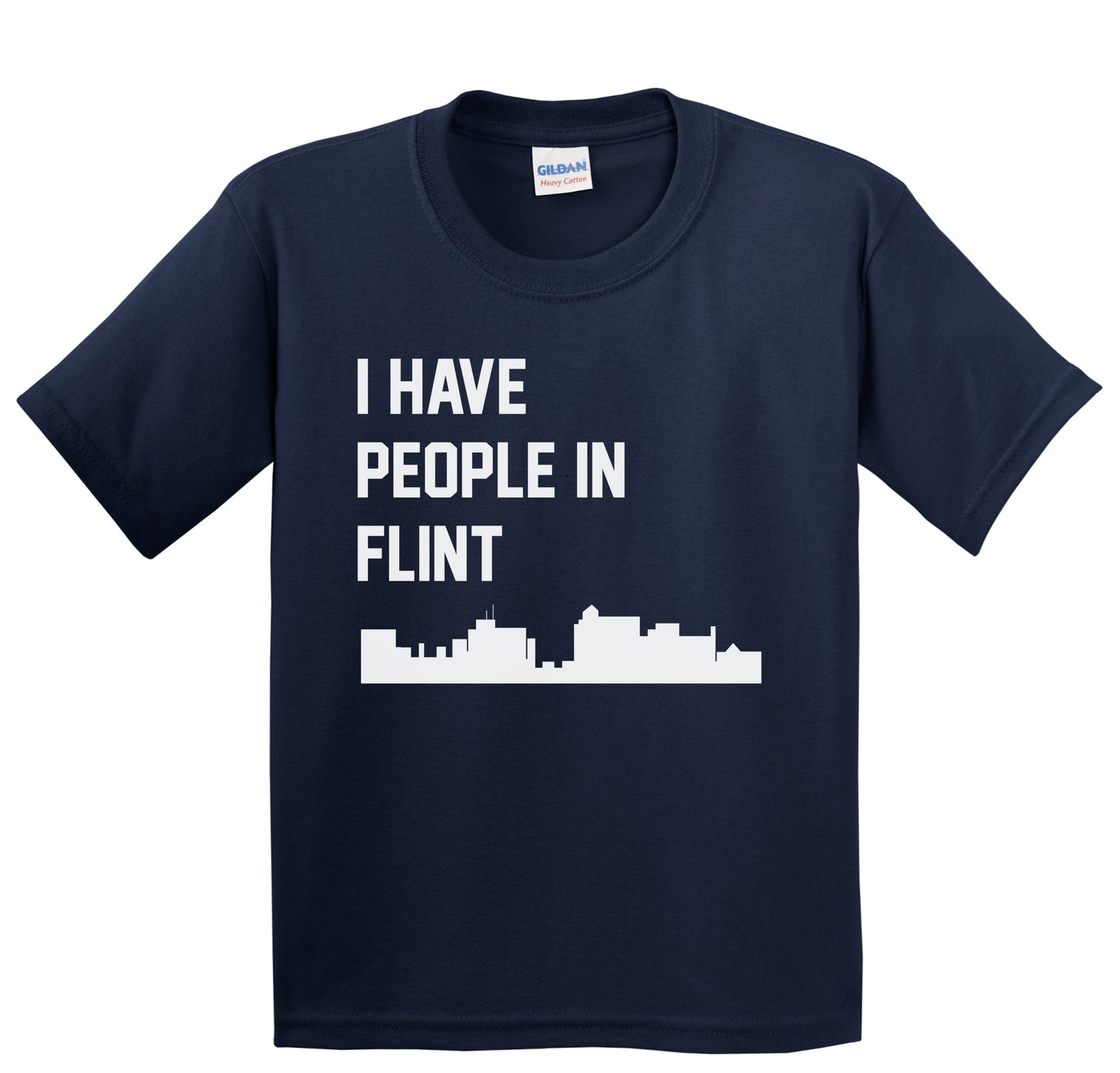 I Have People In Flint Michigan Skyline Youth T-Shirt