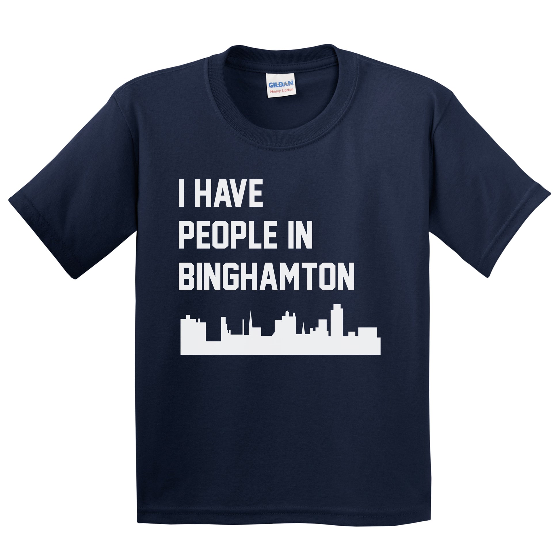 I Have People In Binghamton New York Skyline Youth T-Shirt