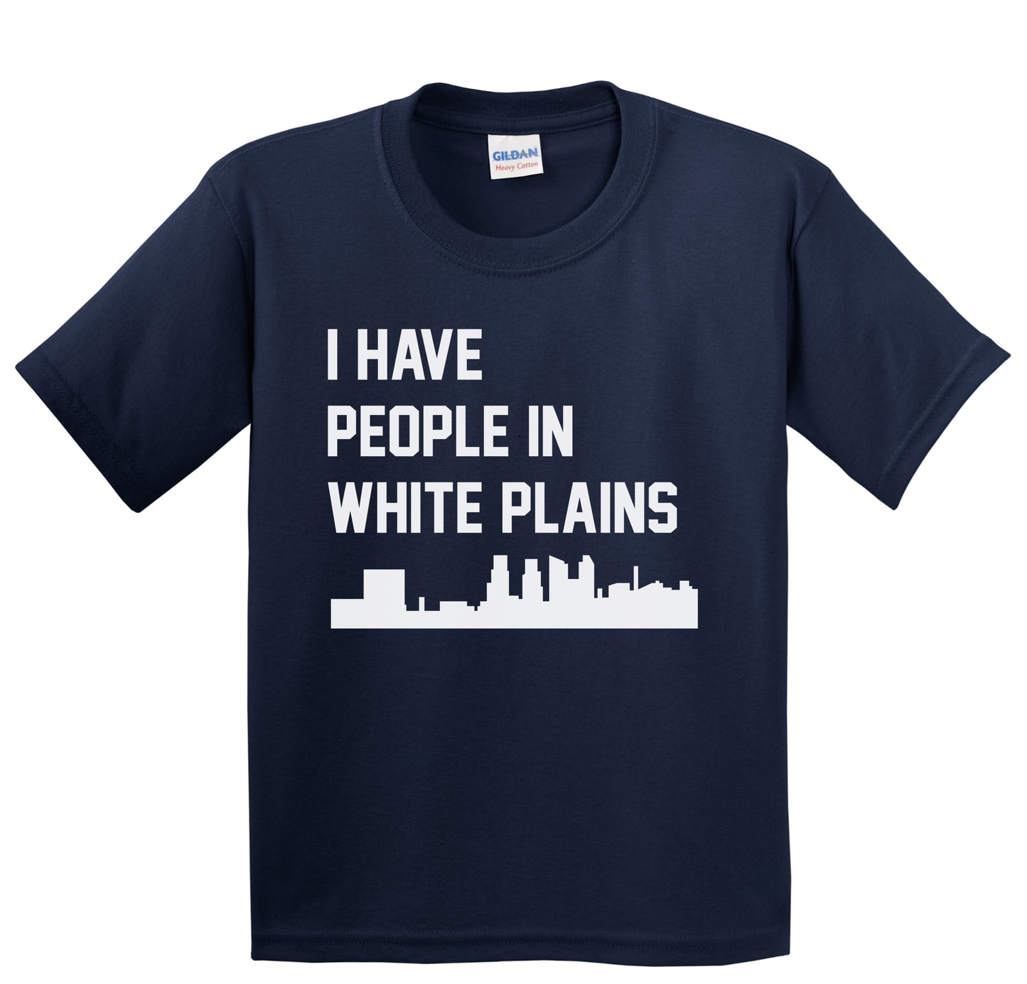 I Have People In White Plains New York Skyline Youth T-Shirt