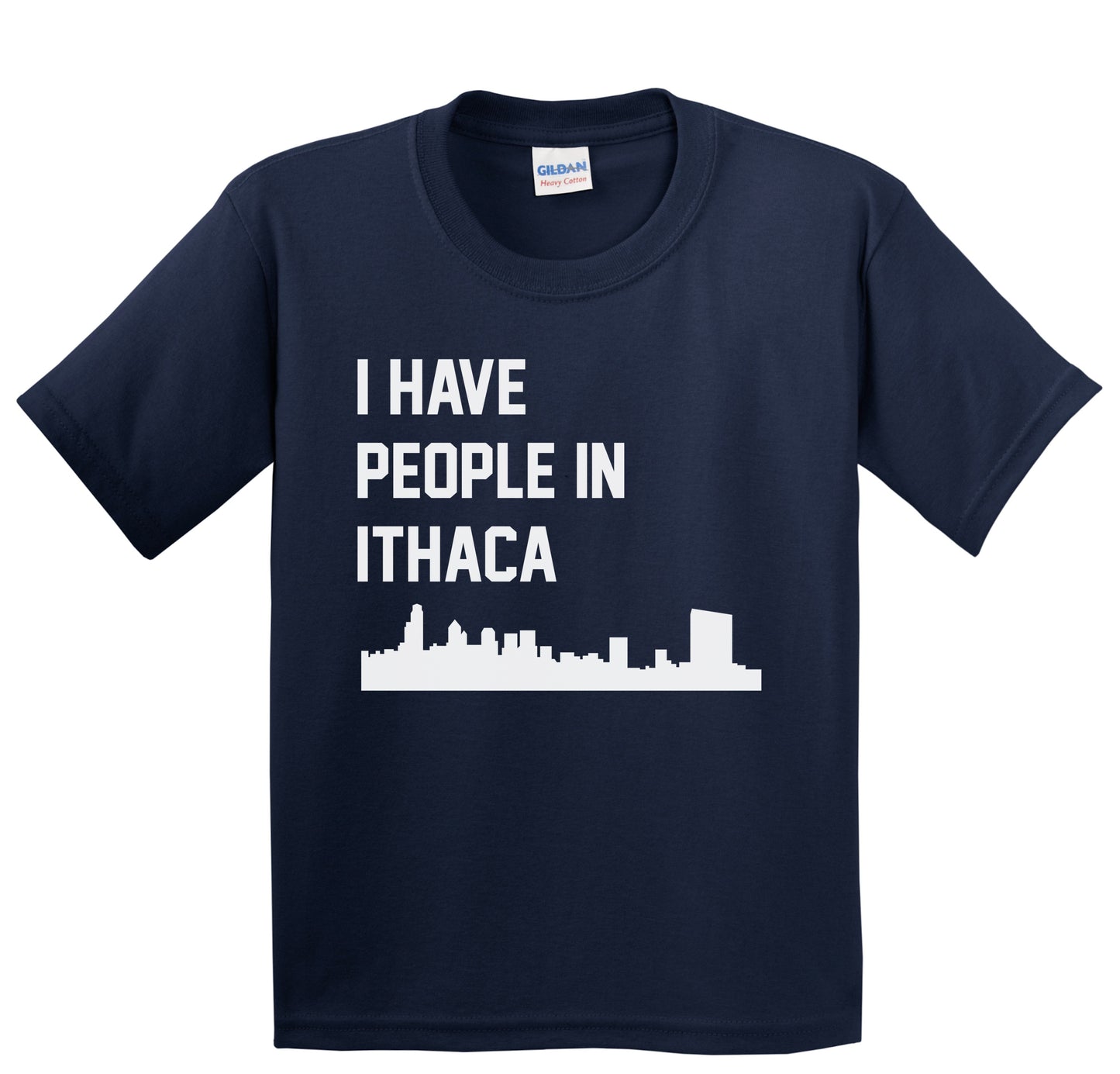 I Have People In Ithaca New York Skyline Youth T-Shirt