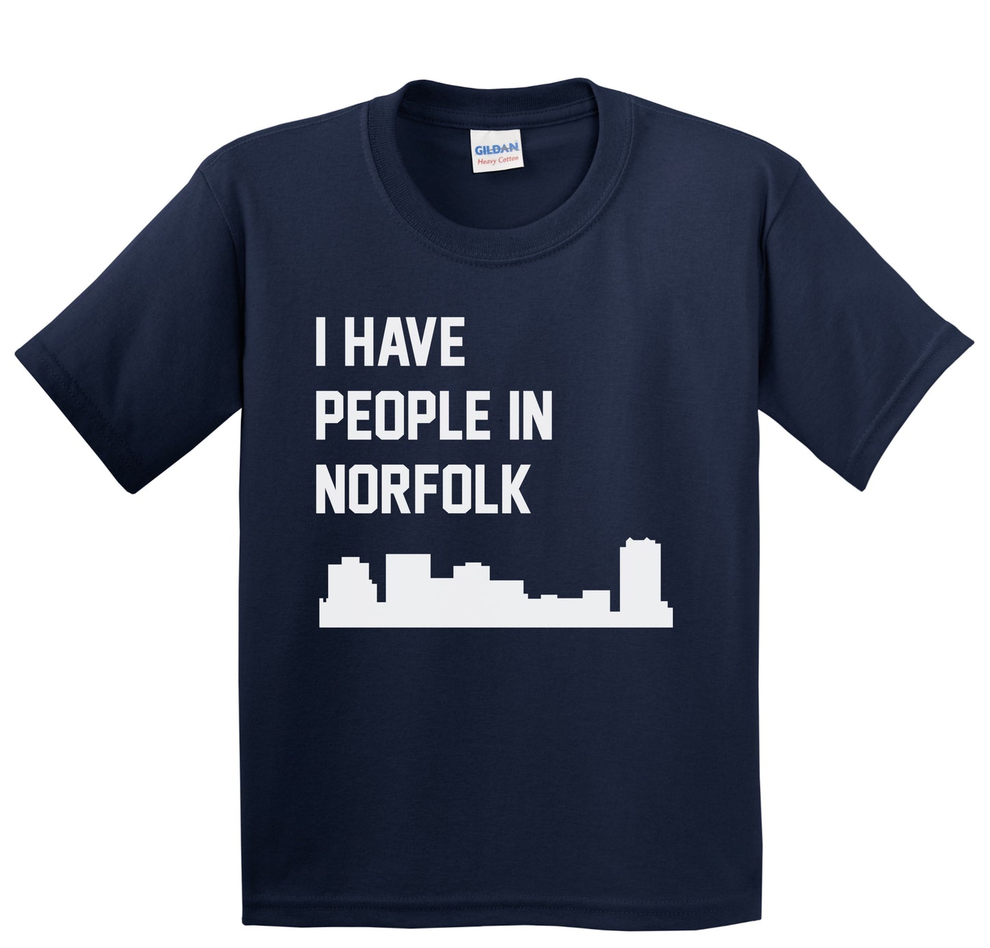 I Have People In Norfolk Virginia Skyline Youth T-Shirt