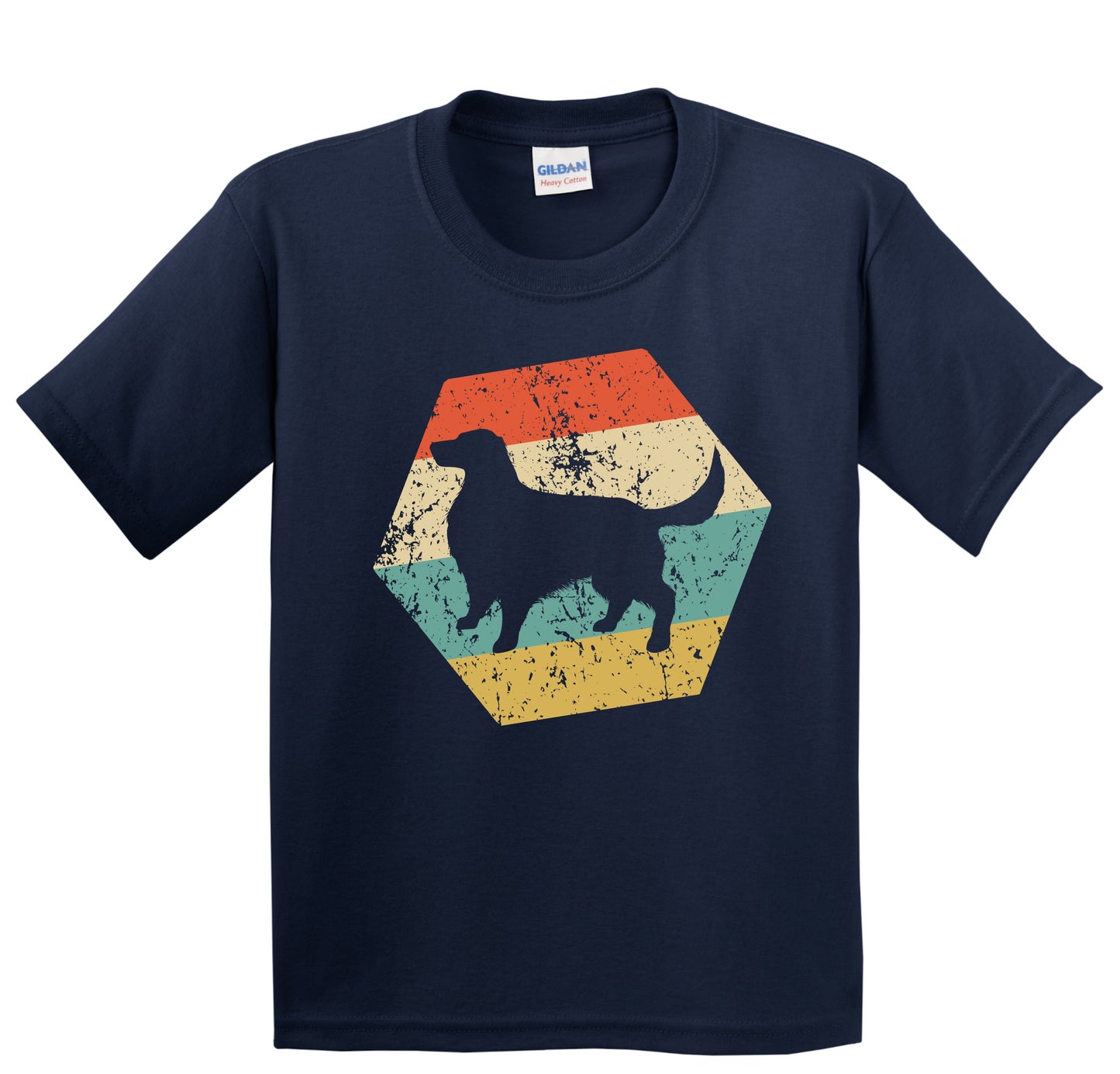 Irish Setter Dog Breed Retro Distressed Hexagon Youth T-Shirt