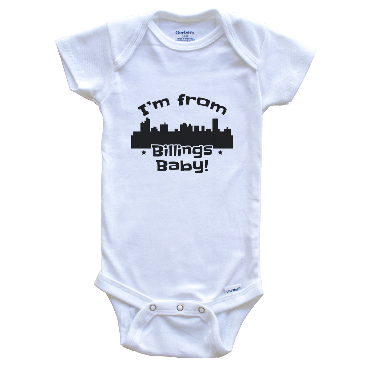 I'm From Billings Baby Funny Billings Montana Skyline Baby Bodysuit