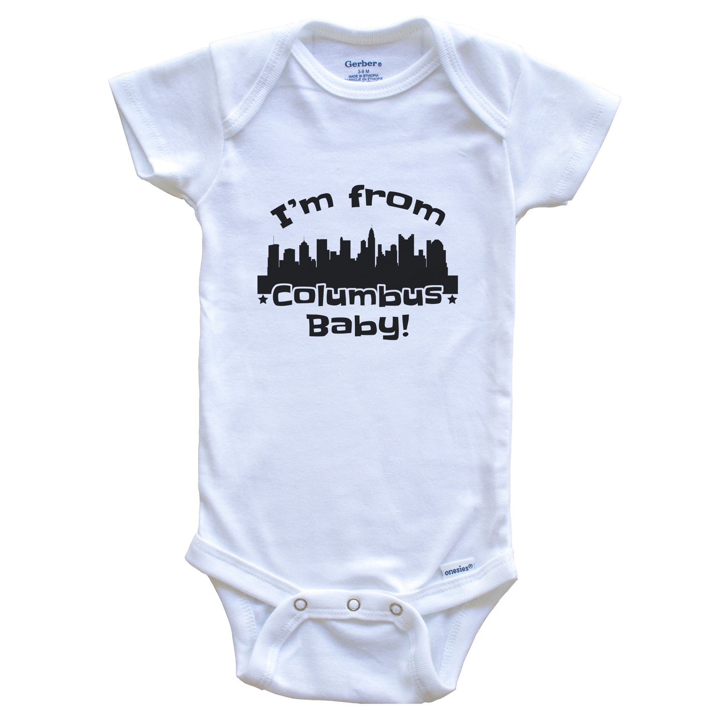 I'm From Columbus Baby Funny Columbus Ohio Skyline Baby Bodysuit