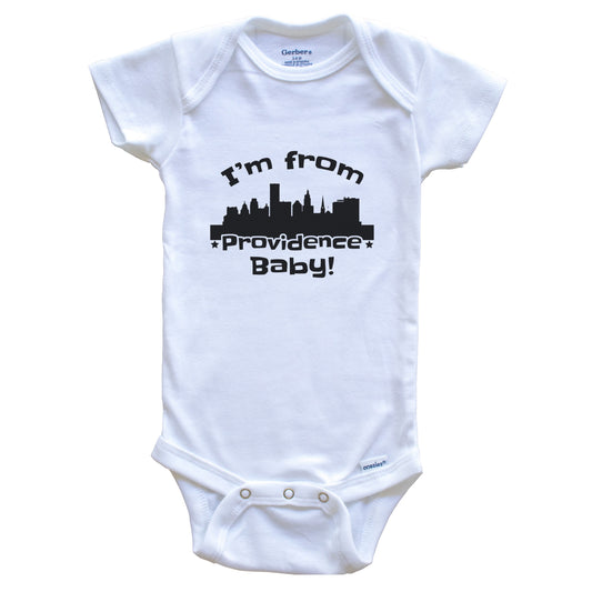 I'm From Providence Baby Funny Providence Rhode Island Skyline Baby Bodysuit