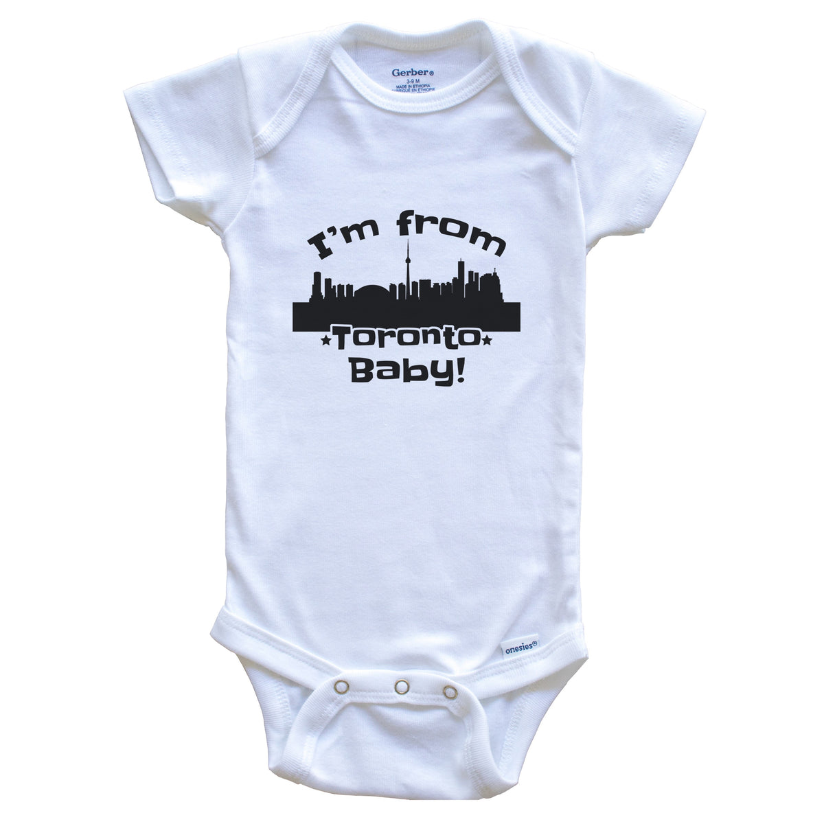 I'm From Toronto Baby Funny Toronto Ontario Skyline Baby Bodysuit