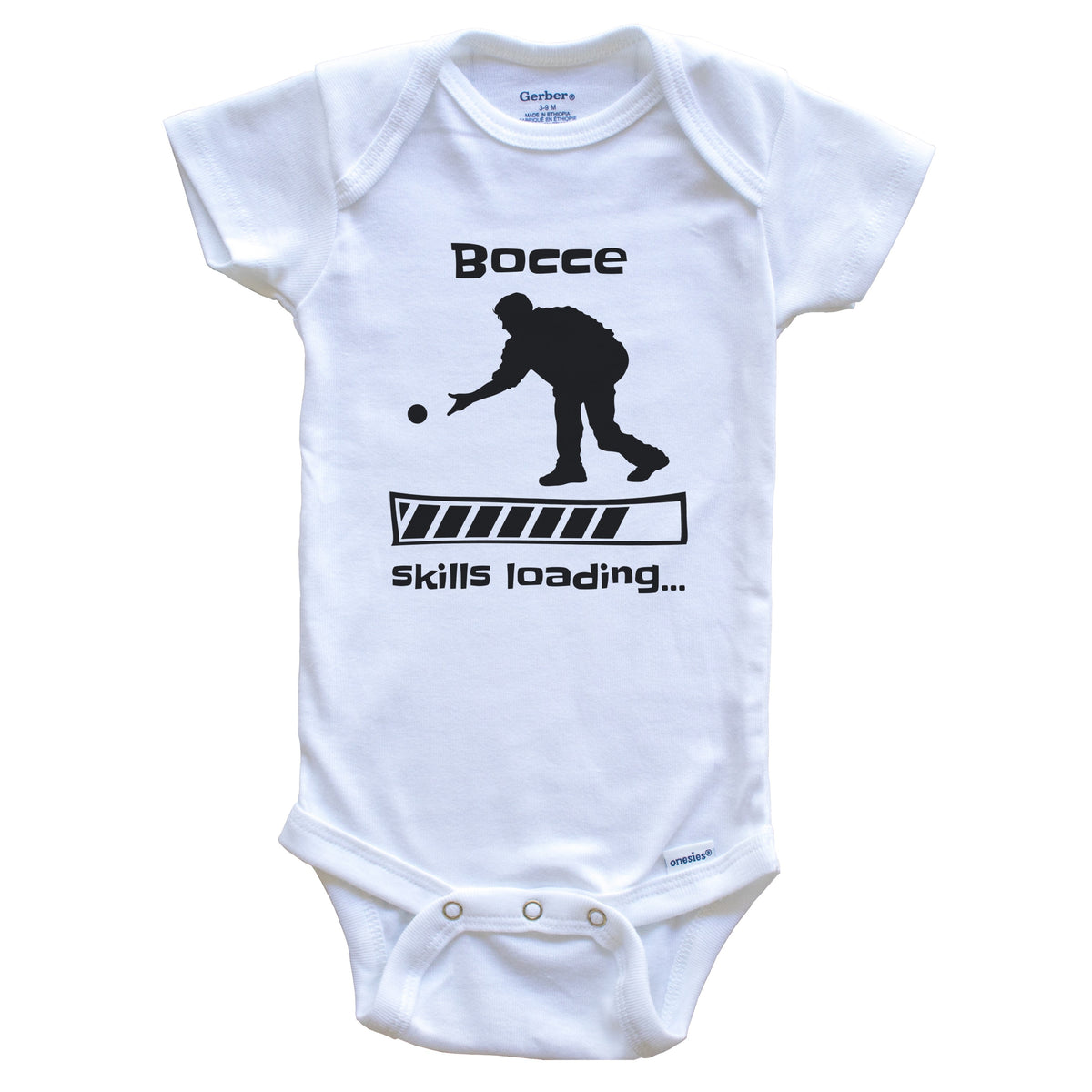 Bocce Skills Loading Funny Bocce Player Baby Bodysuit