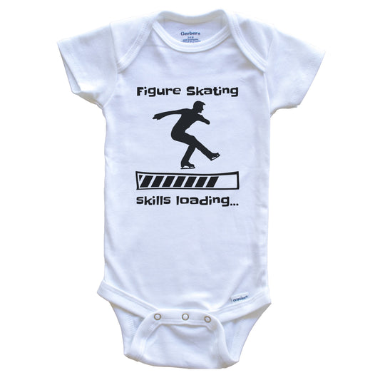 Figure Skating Skills Loading Funny Figure Skater Baby Bodysuit