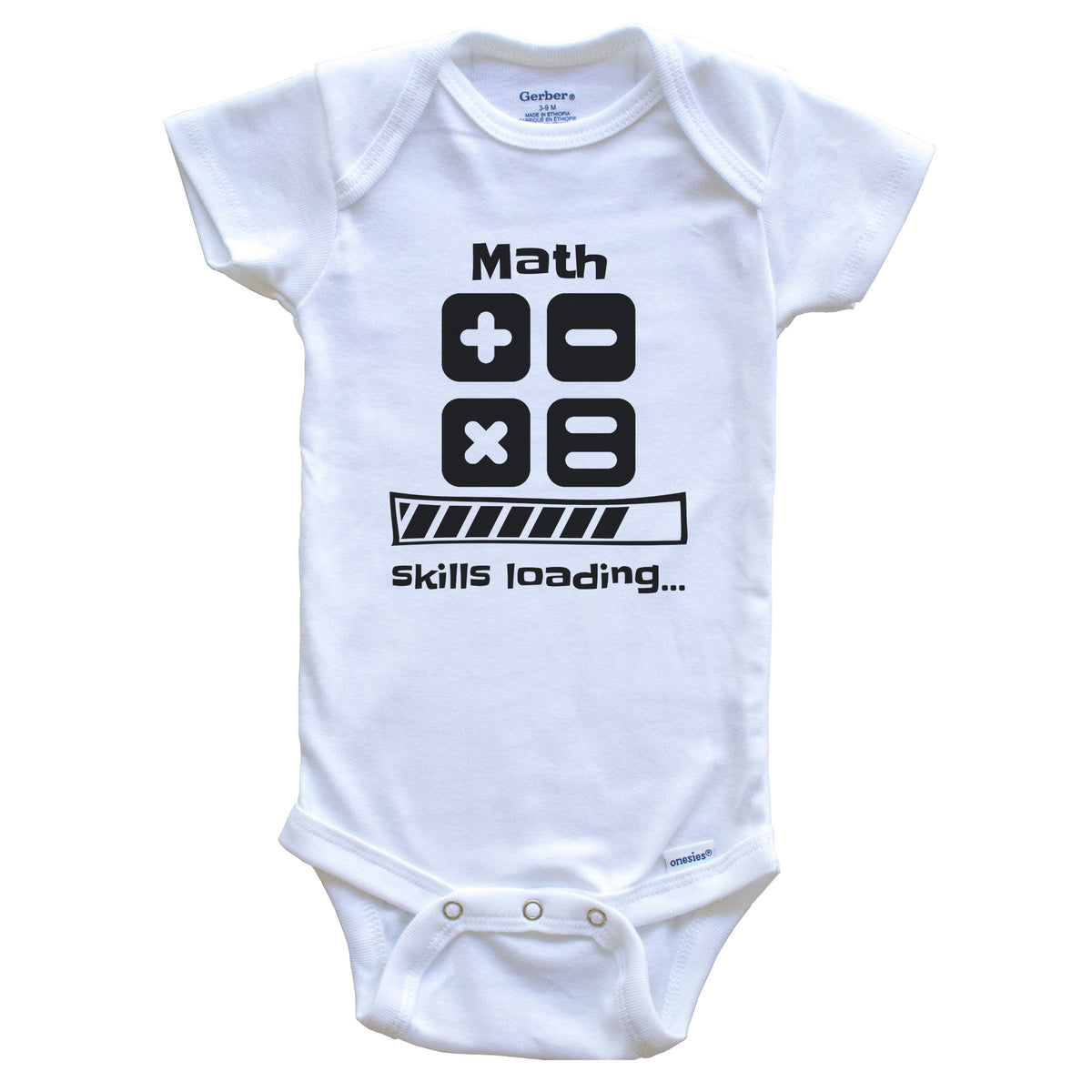 Math Skills Loading Funny Math Teacher Baby Bodysuit