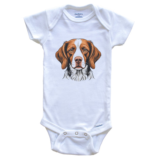 Cute Brittany Spaniel Dog Breed Baby Bodysuit