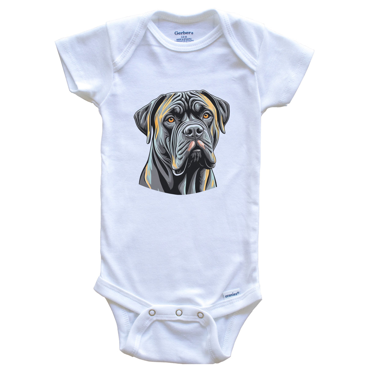 Cute Cane Corso Dog Breed Baby Bodysuit