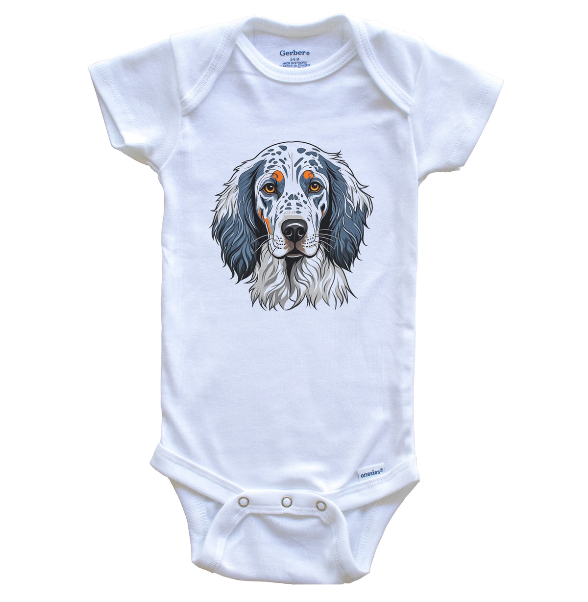Cute English Setter Dog Breed Baby Bodysuit
