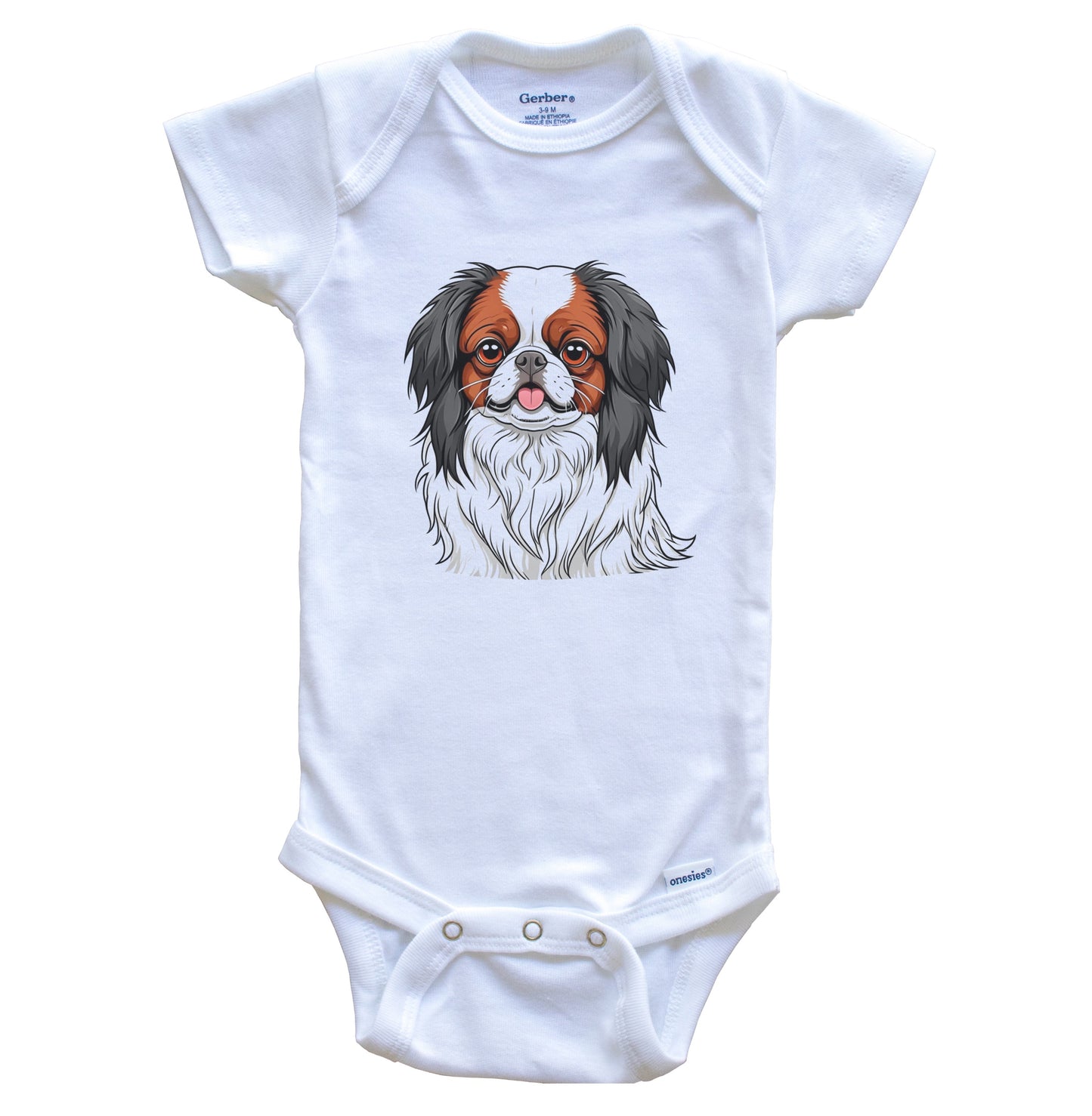 Cute Japanese Chin Dog Breed Baby Bodysuit