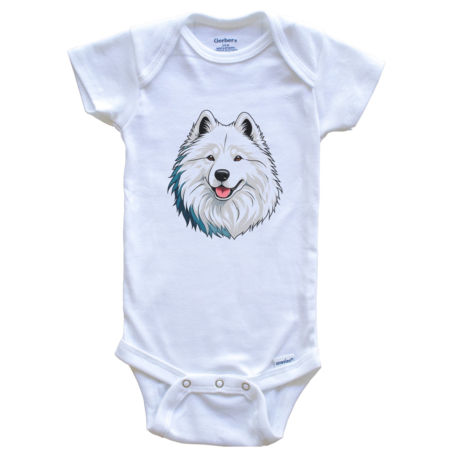 Cute Samoyed Dog Breed Baby Bodysuit